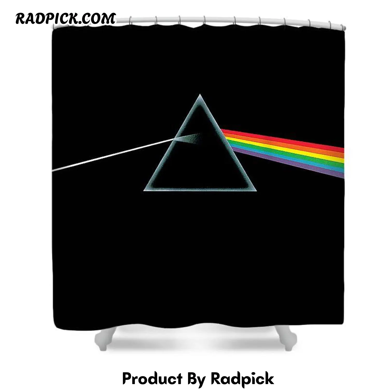 The dark side of the moon by pink floyd shower curtain set for bathroom decor best gift for friends rp38789